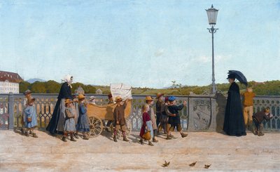 Preschool on the Kirchenfeld Bridge by Albert Anker